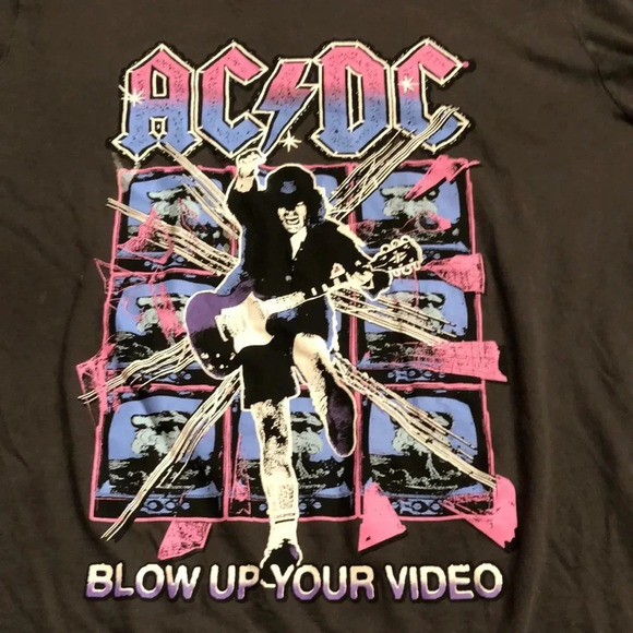 AC/DC Blow Up Your Video Concert Band Tee Shirt - Picture 1 of 6